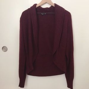 Burgundy Slouch Cardigan